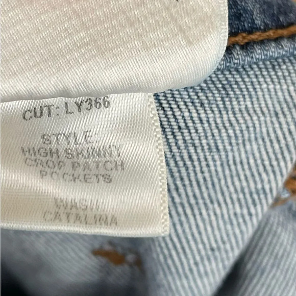 Reformation High Skinny Crop Jeans Patch Pockets 27 - Picture 7 of 7